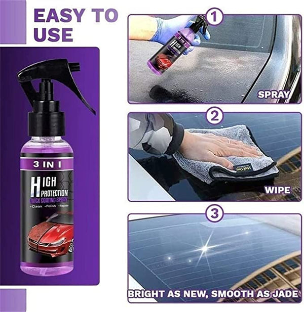 3 in 1 High Protection Quick Car Ceramic Coating Spray 🔥 Hot Selling 🔥 Buy 1 Get 1 Free