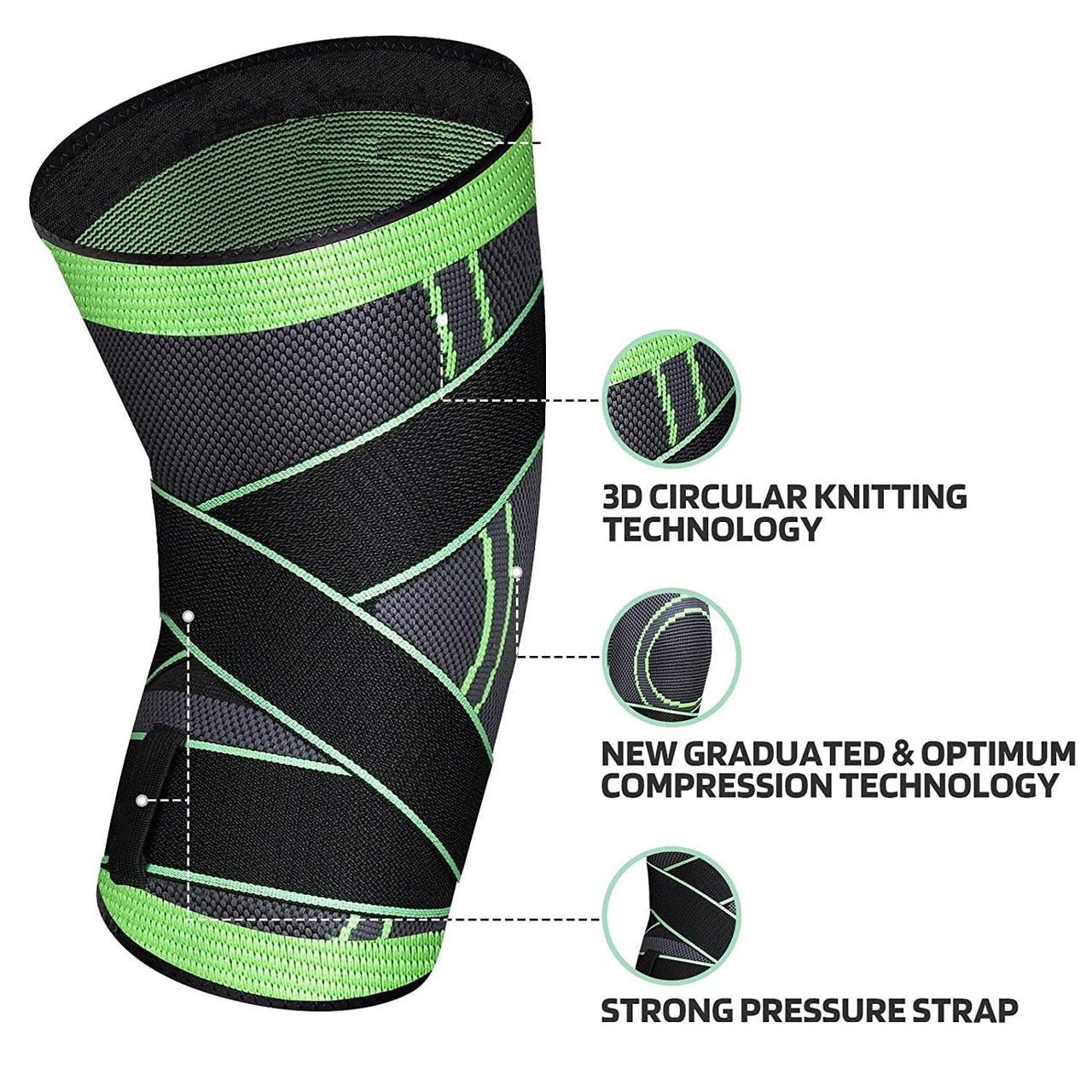 3D Compression Knee Sleeves for Men and Women - New