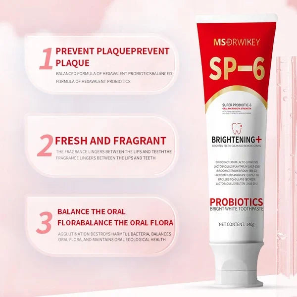 Probiotic-6 Toothpaste with 6 Probiotics Balance Oral microbiota strength